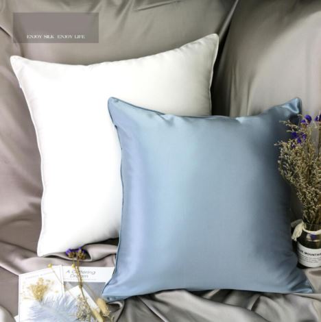 Чистая цветная шелковая подушка с застежкой-молнией